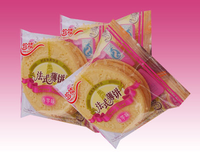 【好吃的 旺口福法式薄餅【香芋味】】價格,廠家,圖片,餅干、薄餅,龍海市旺口福食品-