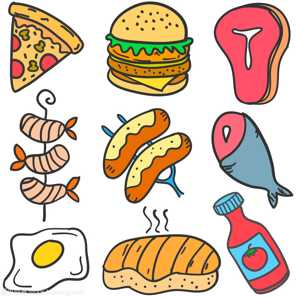 各種食物涂鴉集